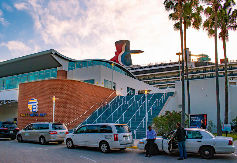 Carnival ship docked in Tampa, FL