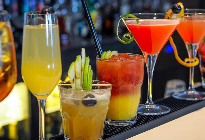 drinks on a bar