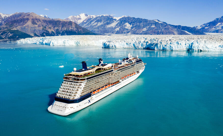 Celebrity Cruises in Alaska near Hubbard Glacier