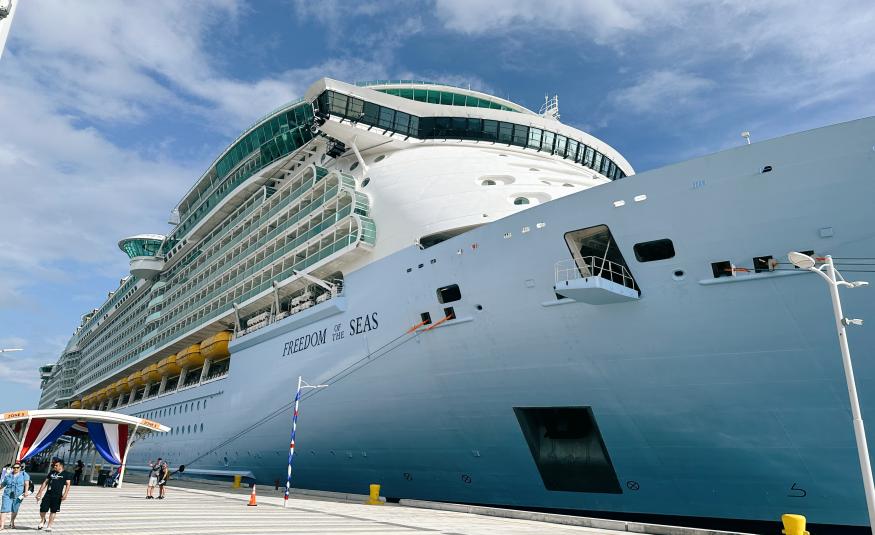 Freedom of the Seas docked in Nassau