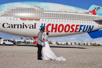 Carnival’s #ChooseFun Airship Hosts First-Ever Wedding in Las Vegas