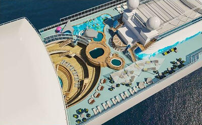 Rendering of The Reef onboard Caribbean Princess, scheduled to debut in June 2019.