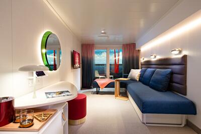 Virgin Voyages cabin daytime