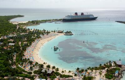 Aerial view of Castaway Cay