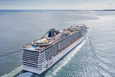 MSC Divina aerial