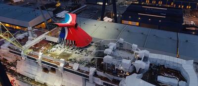 Iconic Funnel Installed on Carnival’s New Mardi Gras Cruise Ship