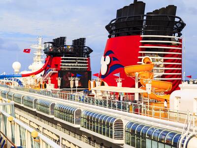 Disney cruise ship from behind