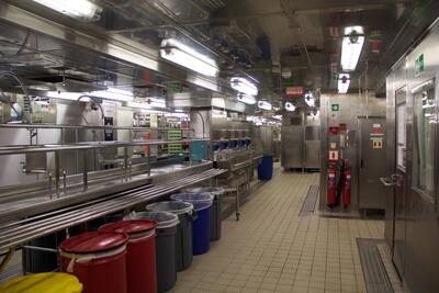 Galley on Empress of the Seas