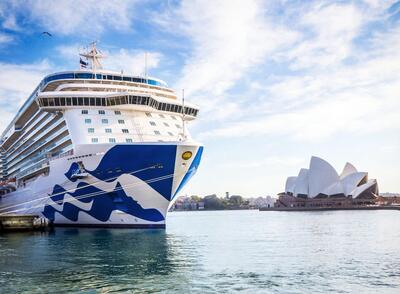 Princess cruise ship in Sydney harbor