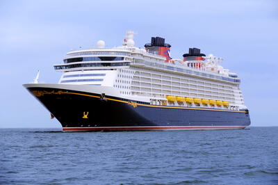 Disney cruise ship at sea