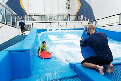 With Quantum of the Seas’ healthy return to sailing, Singapore residents can safely enjoy the ship’s bold lineup of thrilling activities like the signature FlowRider surf simulator.