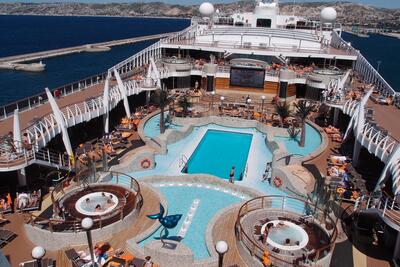 Fantasia cruise ship pool deck