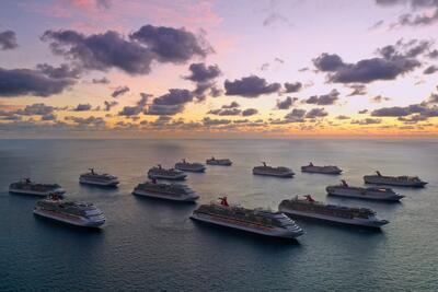 Carnival ships at sea