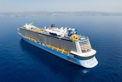 Odyssey of the Seas aerial in Cyprus