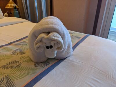 Towel animal on Carnival Pride