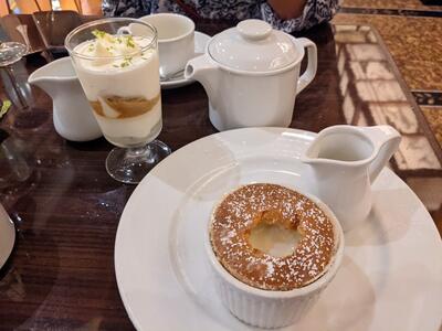 key lime mousse and Grand Marnier souffle on Carnival Pride