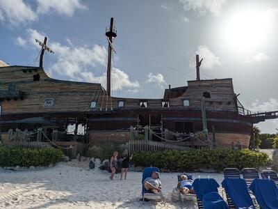 Pirate ship bar on Half Moon Cay