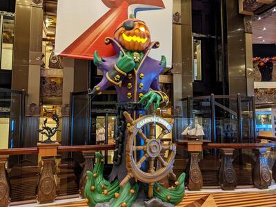 Halloween pumpkin pirate on Carnival Pride