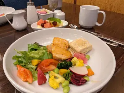 Sea day brunch Carnival Pride salmon salad