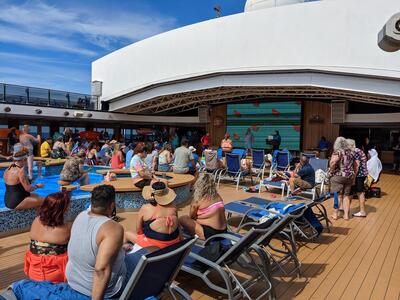 Carnival Pride lido deck music trivia