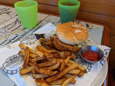 Guy Fieri veggie burger on Carnival Pride