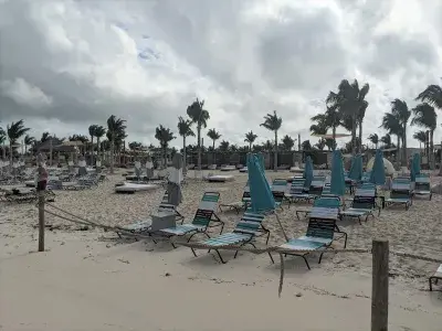 Bimini Beach club in the wind