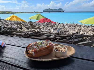 Lobster roll, Half Moon Cay