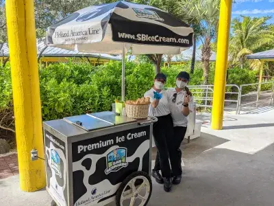 Ice cream at Half Moon Cay