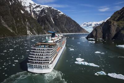 Carnival Freedom in Alaska rear aerial