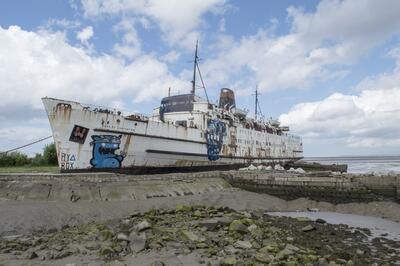 Abandoned cruise ship