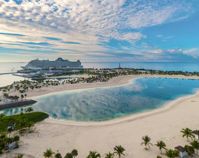 MSC Ocean Cay beach and lagoon