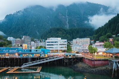 Juneau on a rainy day