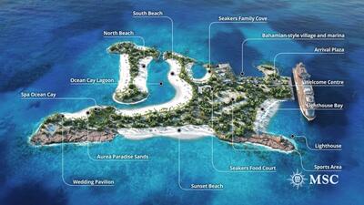 Ocean Cay map