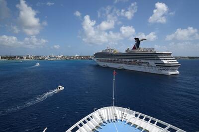 Carnival ships in Grand Cayman