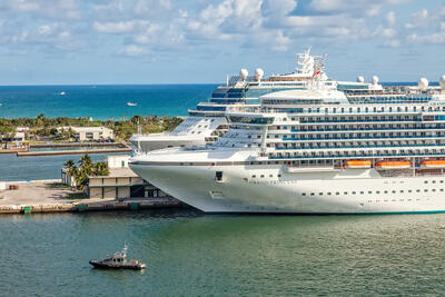 Cruise ships anchored in Port Everglades