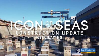 Keel-laying ceremony for Icon of the Seas