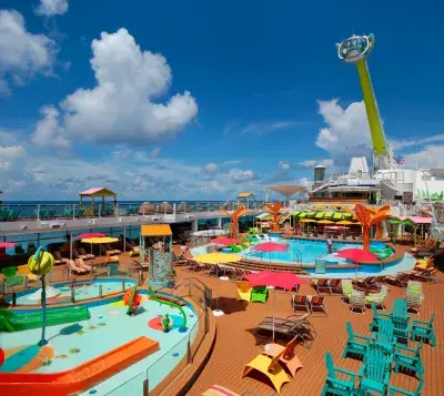 Odyssey of the Seas pool deck with North Star