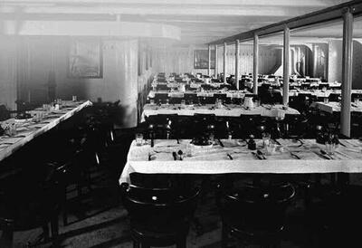 Titanic’s third-class dining room