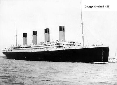 Titanic black and white photo