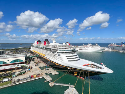 Disney Cruise ship in Port Canaveral