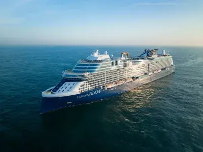 Celebrity cruise ship aerial
