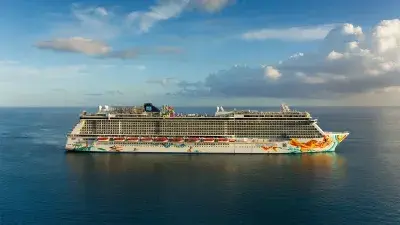 NCL Breakaway aerial at sea