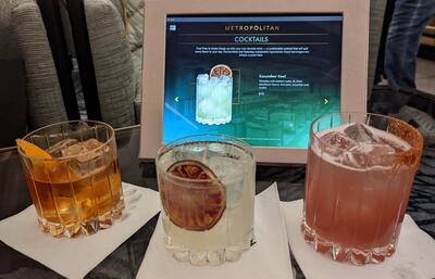 Cocktails from Metropolitan bar on NCL Prima