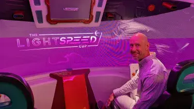 John on VR ride on NCL Prima