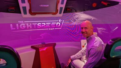 John on VR ride on NCL Prima