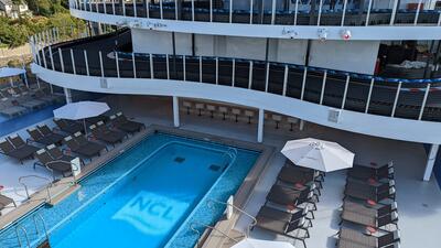 Pool below kart track on NCL Prima