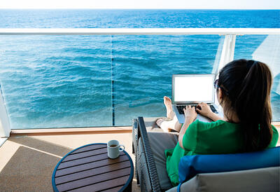 Laptop at Sea