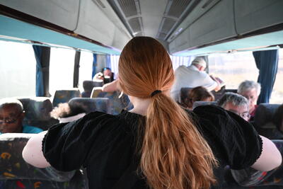 Angie on Bus