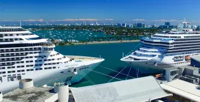 Two cruise ships in Miami