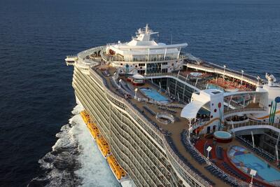 Allure of the Seas aerial